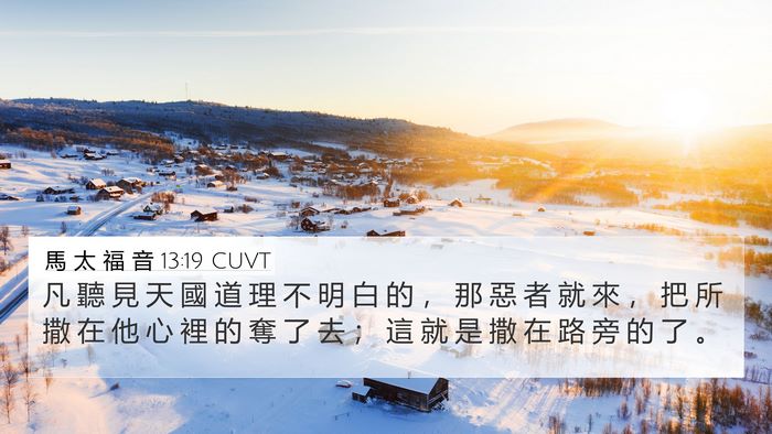 馬 太 福 音 13:19 CUVT Bible Verse Image