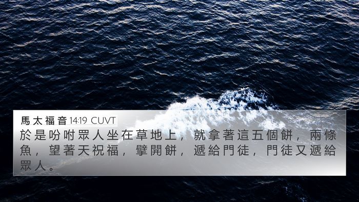 馬 太 福 音 14:19 CUVT Bible Verse Image