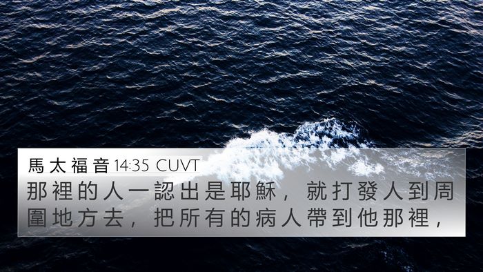 馬 太 福 音 14:35 CUVT 4K Wallpaper - 那 裡 的 人 一 認 出 是 耶 穌 ， 就 - 4K Wallpaper Bible Verse