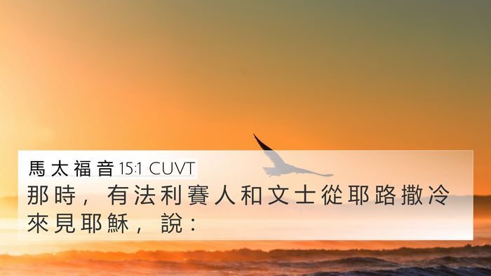 馬 太 福 音 15:1 CUVT Bible Verse Image