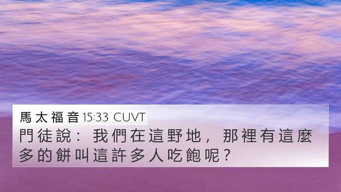 馬 太 福 音 15:33 CUVT Bible Verse Image