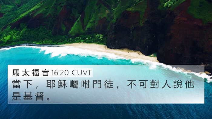 馬 太 福 音 16:20 CUVT Bible Verse Image