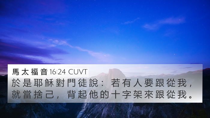 馬 太 福 音 16:24 CUVT Bible Verse Image