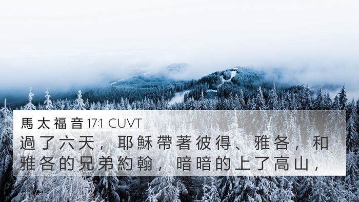 馬 太 福 音 17:1 CUVT Bible Verse Image