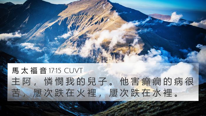 馬 太 福 音 17:15 CUVT Bible Verse Image