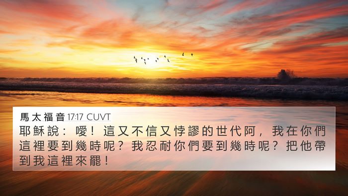 馬 太 福 音 17:17 CUVT Bible Verse Image