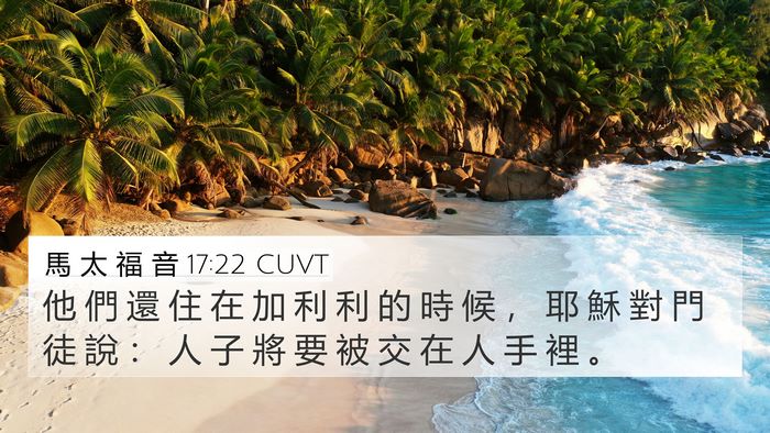 馬 太 福 音 17:22 CUVT Bible Verse Image