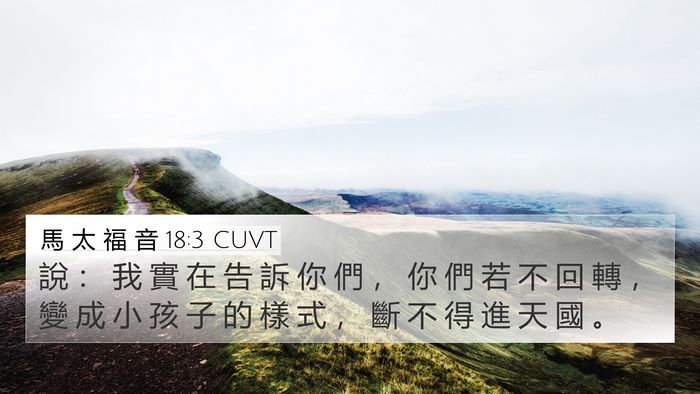 馬 太 福 音 18:3 CUVT Bible Verse Image