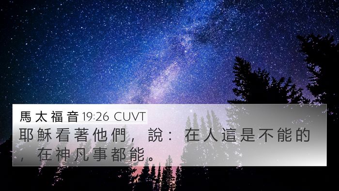 馬 太 福 音 19:26 CUVT Bible Verse Image