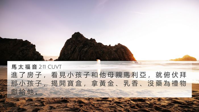 馬 太 福 音 2:11 CUVT Bible Verse Image