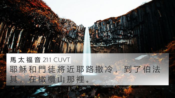 馬 太 福 音 21:1 CUVT Bible Verse Image