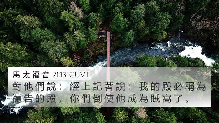 馬 太 福 音 21:13 CUVT Bible Verse Image