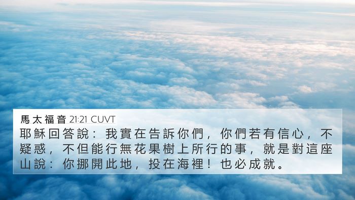 馬 太 福 音 21:21 CUVT Bible Verse Image