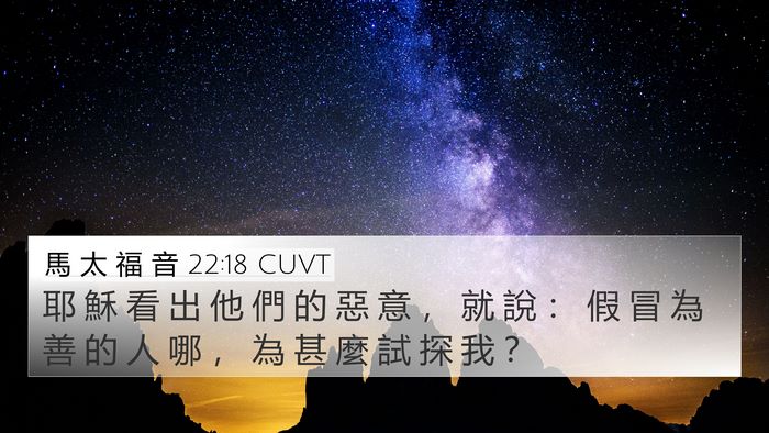 馬 太 福 音 22:18 CUVT Bible Verse Image
