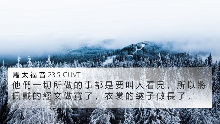 馬 太 福 音 23:5 CUVT Bible Verse Image
