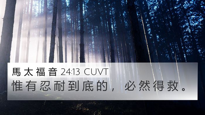 馬 太 福 音 24:13 CUVT Bible Verse Image