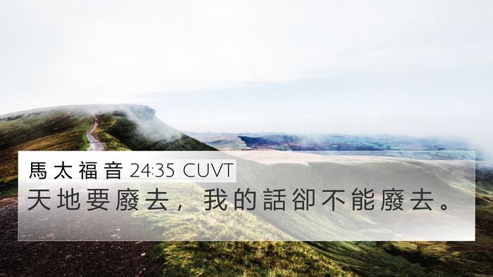 馬 太 福 音 24:35 CUVT Bible Verse Image