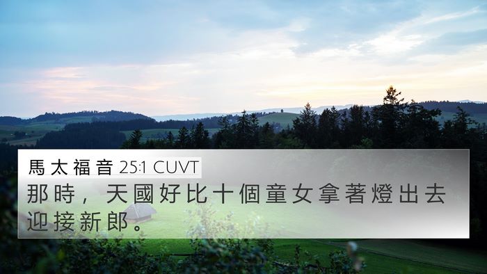 馬 太 福 音 25:1 CUVT Bible Verse Image