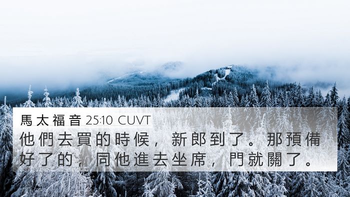 馬 太 福 音 25:10 CUVT Bible Verse Image