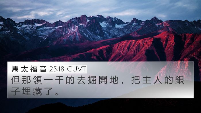 馬 太 福 音 25:18 CUVT Bible Verse Image
