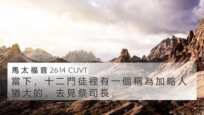 馬 太 福 音 26:14 CUVT Bible Verse Image