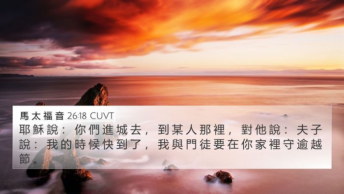 馬 太 福 音 26:18 CUVT Bible Verse Image