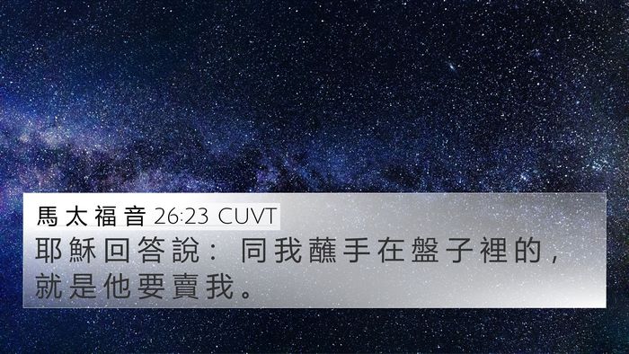 馬 太 福 音 26:23 CUVT Bible Verse Image