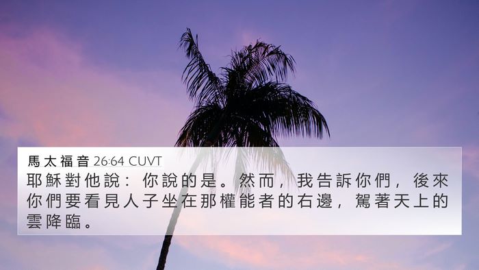 馬 太 福 音 26:64 CUVT Bible Verse Image