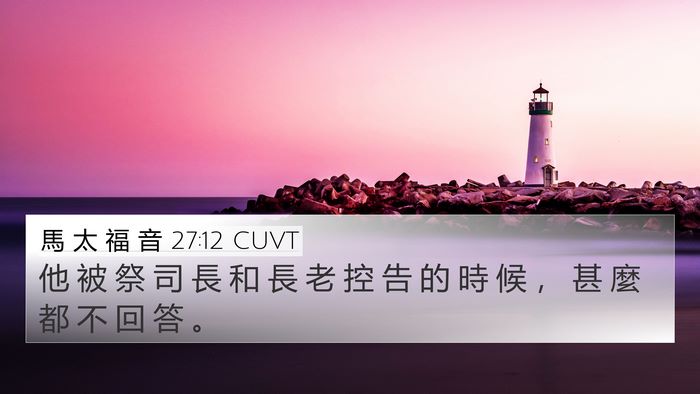 馬 太 福 音 27:12 CUVT Bible Verse Image
