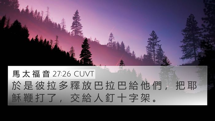 馬 太 福 音 27:26 CUVT Bible Verse Image