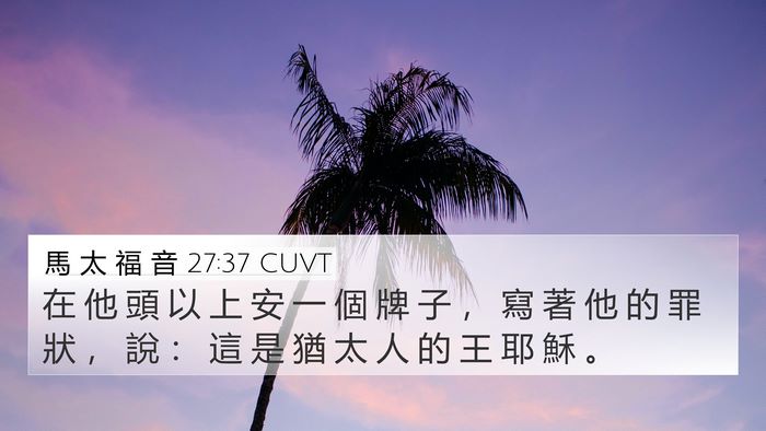 馬 太 福 音 27:37 CUVT Bible Verse Image