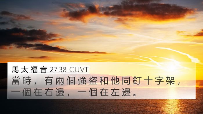 馬 太 福 音 27:38 CUVT Bible Verse Image