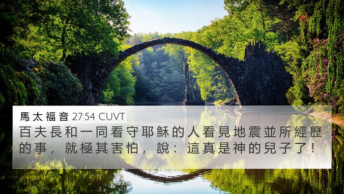 馬 太 福 音 27:54 CUVT Bible Verse Image
