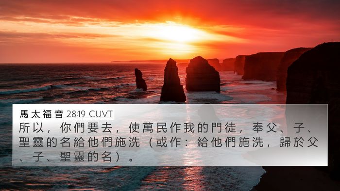 馬 太 福 音 28:19 CUVT Bible Verse Image