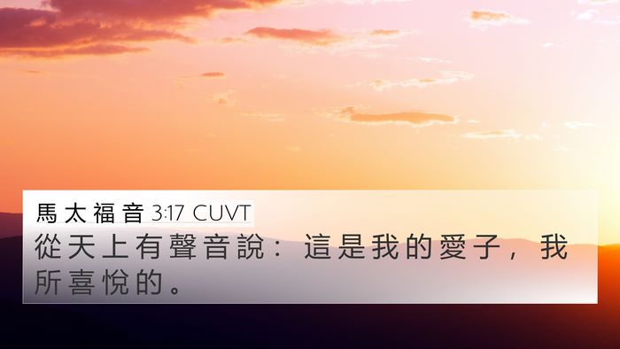 馬 太 福 音 3:17 CUVT Bible Verse Image