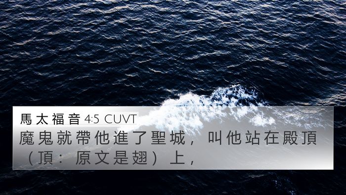 馬 太 福 音 4:5 CUVT Bible Verse Image