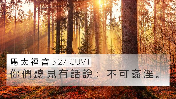馬 太 福 音 5:27 CUVT Bible Verse Image