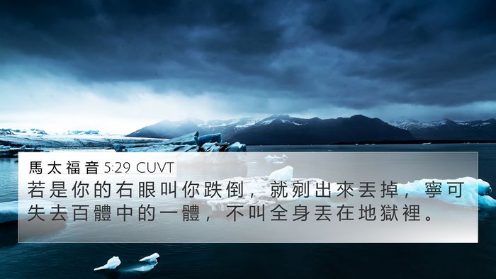 馬 太 福 音 5:29 CUVT Bible Verse Image