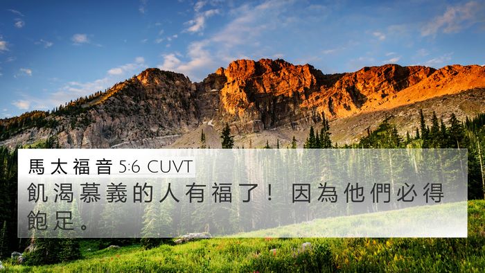 馬 太 福 音 5:6 CUVT Bible Verse Image
