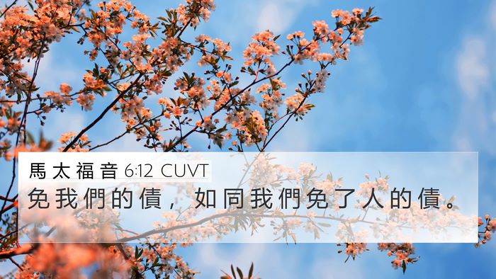 馬 太 福 音 6:12 CUVT Bible Verse Image