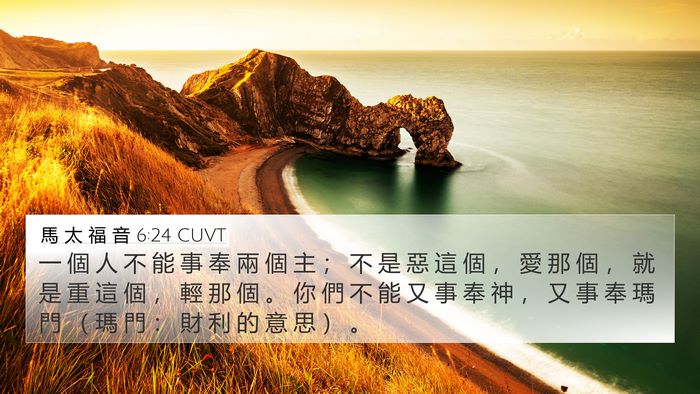 馬 太 福 音 6:24 CUVT Bible Verse Image