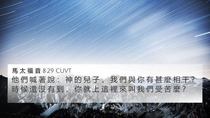 馬 太 福 音 8:29 CUVT Bible Verse Image