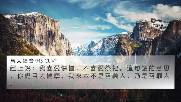 馬 太 福 音 9:13 CUVT Bible Verse Image