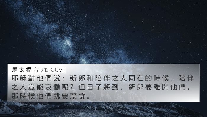 馬 太 福 音 9:15 CUVT Bible Verse Image