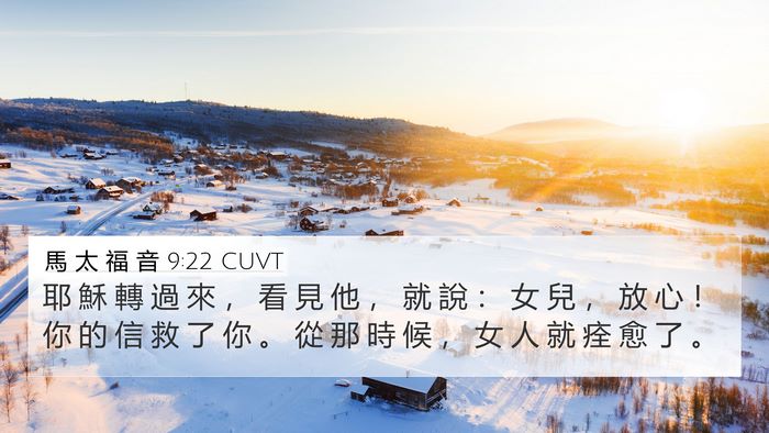 馬 太 福 音 9:22 CUVT Bible Verse Image