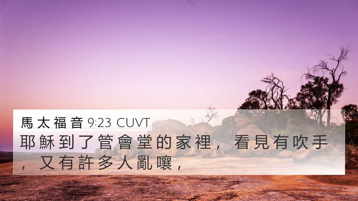 馬 太 福 音 9:23 CUVT Bible Verse Image