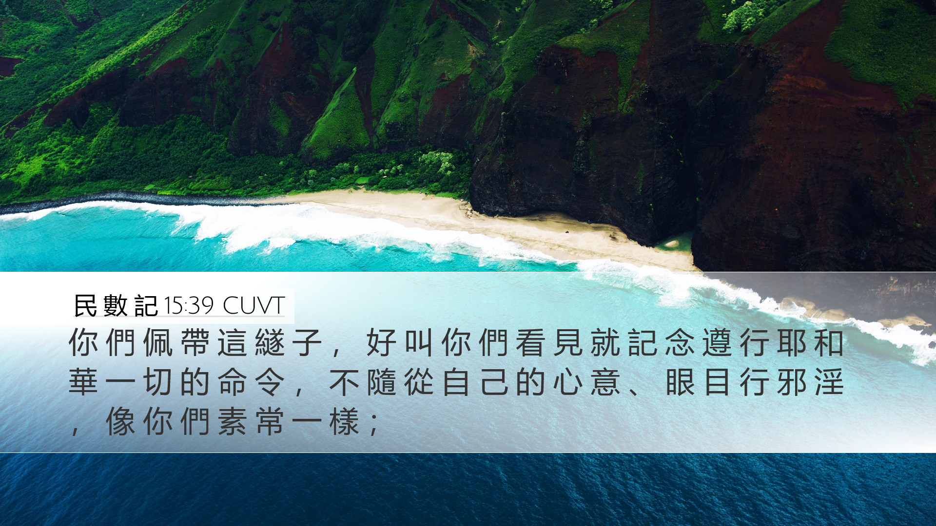 民 數 記 15:39 CUVT Desktop Wallpaper - 你 們 佩 帶 這 繸 子 ， 好 叫 你 們