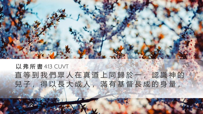 以 弗 所 書 4:13 CUVT Bible Verse Image