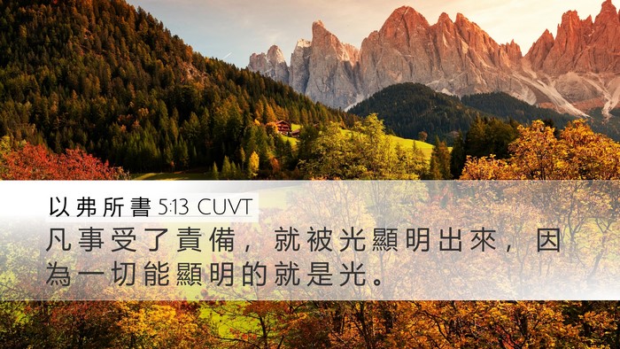 以 弗 所 書 5:13 CUVT Bible Verse Image
