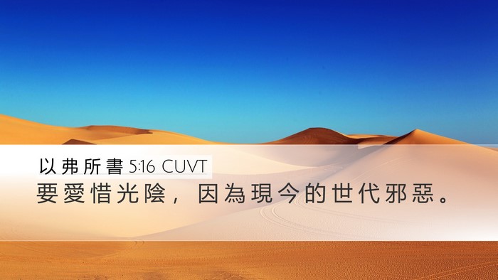 以 弗 所 書 5:16 CUVT Bible Verse Image
